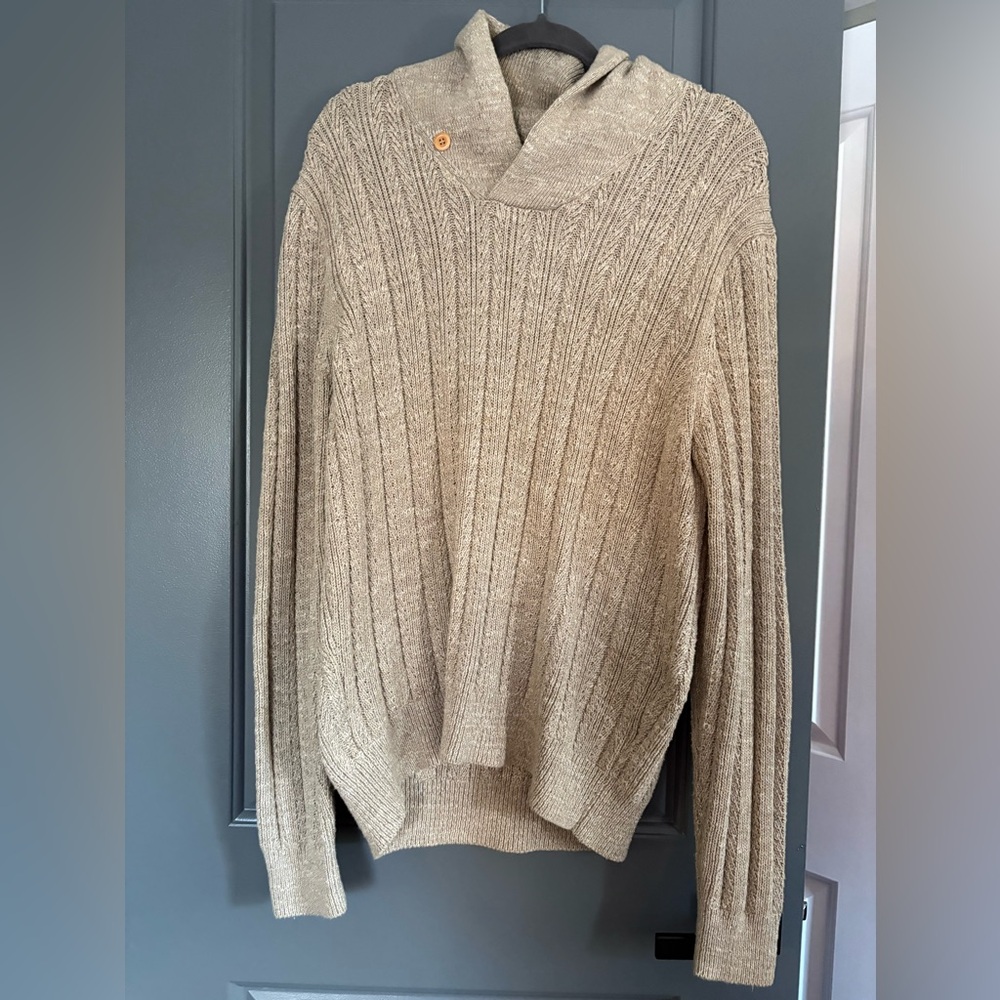 J. Crew Taupe Cable Knit Sweater